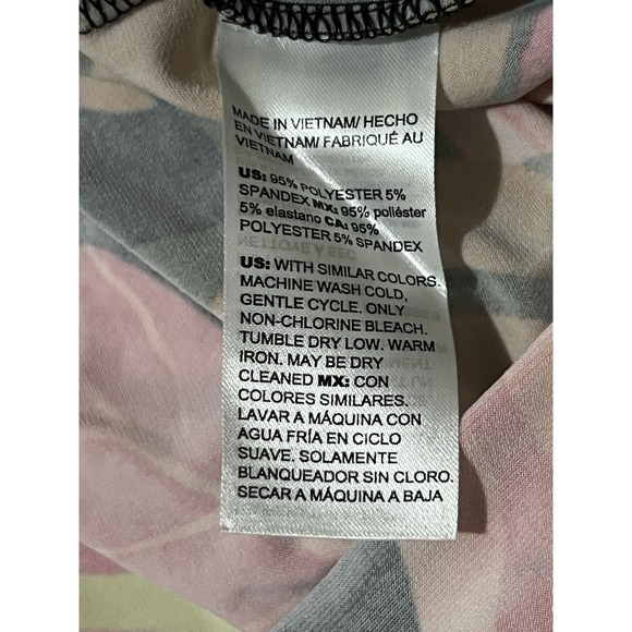 Chico's Leaf dress Pattern Sleeveless Dress Sz 3 XL babydoll stretch pleated - Picture 3 of 11